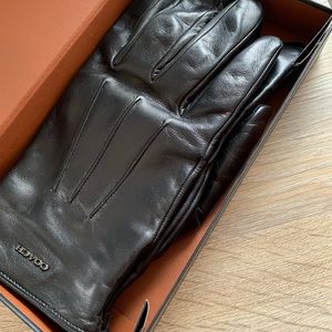 Coach Black Nappa Leather Gloves
